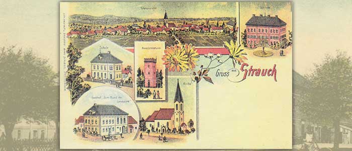 Gasthof zum Strauch.Alte Postkarte